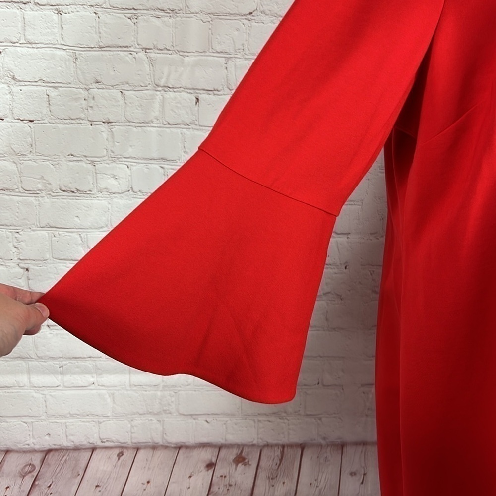 The Limited Collection Women’s Red Ponte Long Bell Sleeve Dress Plus Size 3X - Picture 7 of 10